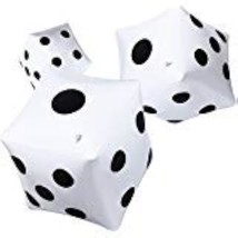 3 Pack Jumbo Inflatable Dice 12 Inch Giant Inflatable Jumbo Dice White L... - £18.82 GBP