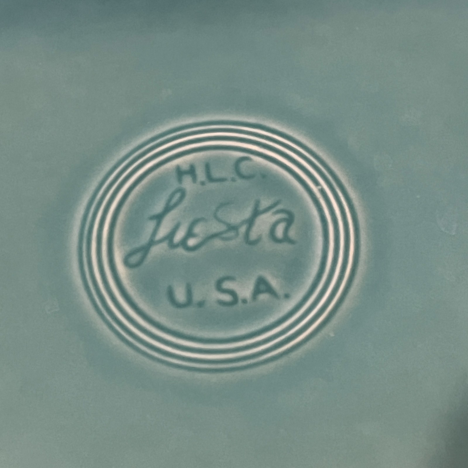 Fiesta Fiestaware Turquoise Blue 13 1/2 X 9 3/8 Inch Oval Platter Vintage Item image 7