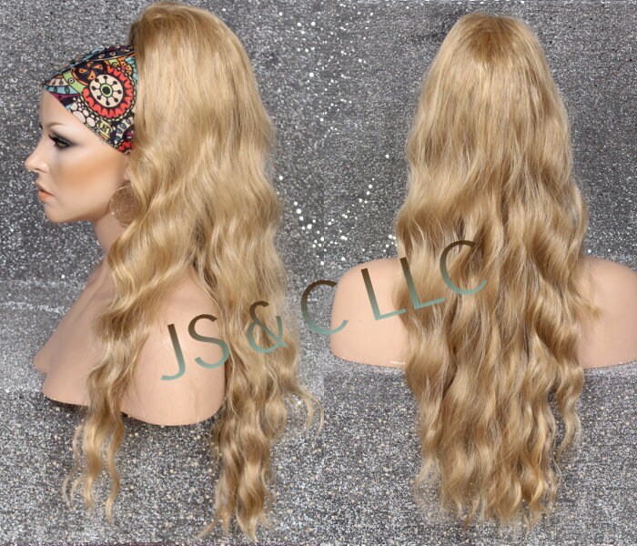 Silky Luxerious Extra Long Ponytail in Dark Ash Blonde mixed slightly wa... - $49.95