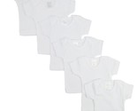 Unisex 100% Cotton White Short Sleeve Lap Tee 6 Pack Large - $24.77