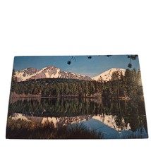 Postcard Lassen Peak And Chaos Crags From Reflection Lake Chrome Posted - $4.84