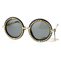 Metal Outline Oversized Round Circle Frame Sunglasses Womens Fashion - £8.05 GBP
