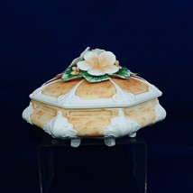 Italian Capodimonte Style Ceramic Bowl with Lid 9&quot; Wide Made in Italy - £32.90 GBP