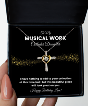 Necklace Birthday Present For Musical Work Collector Daughter - Jewelry Cross  - £39.92 GBP
