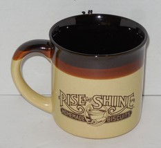 1986 Rise and Shine Homemade Biscuits Coffee Mug Cup By Hardees Brown Tan - £19.71 GBP