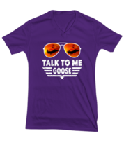 Jet Fighter TShirt Talk To Me Goose Purple-V-Tee  - £18.05 GBP