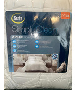 MSRP $126 Serta Simply Clean Twin/Twin XL 2-Piece Comforter Set White - $693.20 MXN