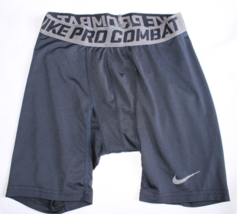 Boys Nike Pro Combat Dri-Fit 7&quot; Black Compression Shorts Youth ~M~ 519977-475 - £6.08 GBP
