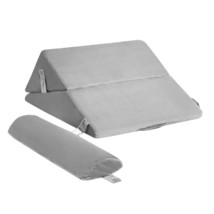 Bed Wedge Pillow Adjustable Back Support Pillow w/ Detachable Headrest Grey - £81.99 GBP