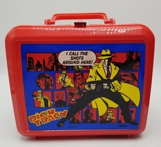 Vintage Disney DICK TRACY (Movie) 1990 Plastic Aladdin Red Lunchbox with... - $26.62