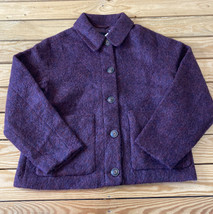 madewell NWT women’s button up wool jacket size S purple Q5 - £56.10 GBP