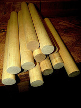 6 PIECES MAPLE ROUND DOWEL RODS 36&quot; LONG 1 1/8&quot; DIAMETER - £32.65 GBP