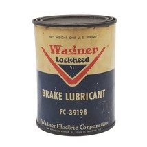 Vintage Wagner Brake Lubricant Advertising Tin Can - $24.74