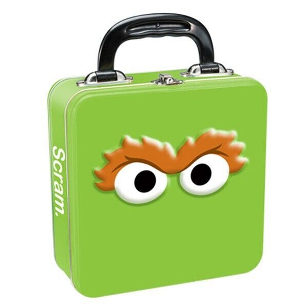 Primary image for Sesame Street Oscar the Grouch Eyes Square Carry All Tin Tote Lunchbox, UNUSED