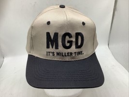 New MGD It&#39;s Miller Time Snapback Black and Beige Cap Hat - £11.21 GBP