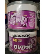 2-50 Pack Magnavox 16X Blank DVD-R DVDR Recordable Disc Media 4.7GB Sealed 