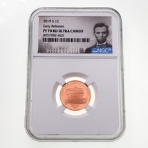 2019-S 1C Lincoln Shield Proof Graded By Ngc As PF70 Rd Ultra Cameo Er - £54.48 GBP