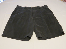 Mens Tommy Bahama silk rayon from bamboo shorts dress casual 35 black EUC @ - $25.73