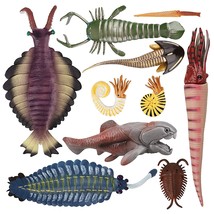10Pcs Cambrian Sea Creature Animal Figurines, Plastic Ancient Marine Animal Toy  - £29.71 GBP