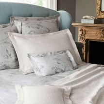 Sferra Tuccia Queen Coverlet Blanket Cover Grey White Cotton Matelasse Italy NEW - £153.95 GBP