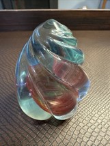 Signed OBG 1993 Egg Shaped Swirled Art Glass Paperweight 3.25” Stunning - £24.36 GBP