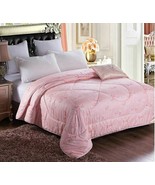 Camel Hair Filler Quilt Blanket Autumn Winter Light Pink Duvet Cotton Co... - £128.55 GBP+