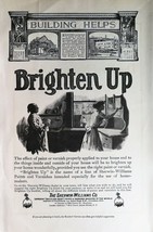 Vintage 1909 Sherwin Williams Paint Company Brighten Full Page Original Ad 721 - £5.30 GBP