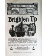 Vintage 1909 Sherwin Williams Paint Company Brighten Full Page Original ... - £5.21 GBP