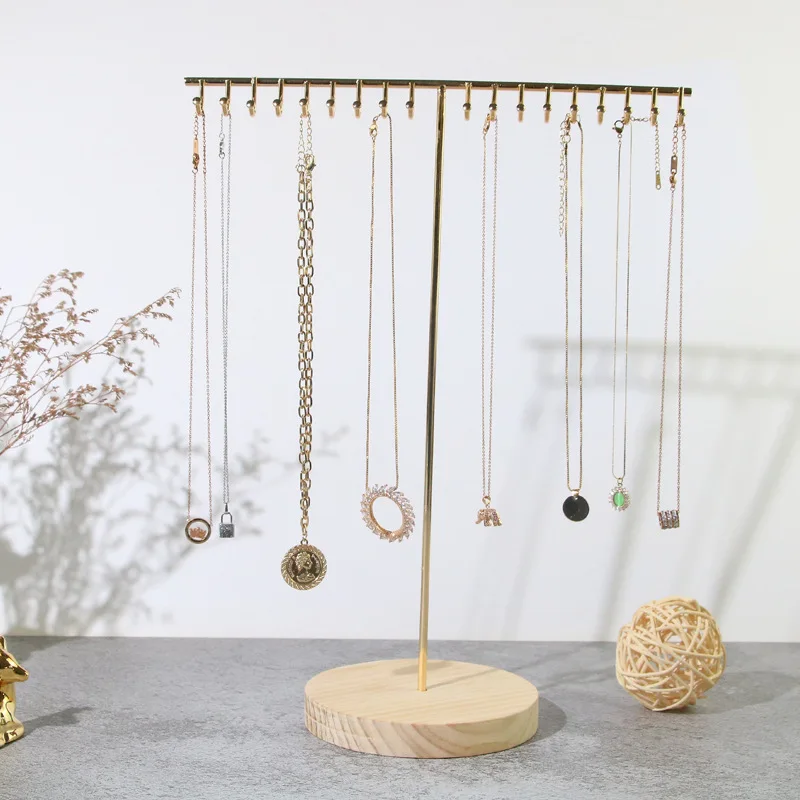 Jewelry Holder Necklace Bracelet Pendant Gold Jewelry Display Stand Ring Jewelry - £26.30 GBP