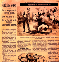 1951 Fitzsimmons Knocks Out Jack Dempsey Boxing Article Middleweight DWXX5 - €21,47 EUR
