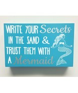 mermaid sign wall or table decor nautical 8” trust secrets to mermaid - €20,95 EUR