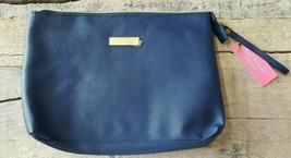 ISAAC MIZRAHI NEW YORK Navy Blue Handbag Satchel Two Zipper Pockets IM-6... - £29.73 GBP