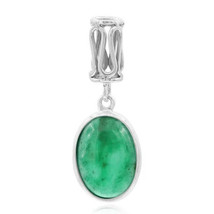 Jewelry of Venus fire  Pendant of Protection Green agate silver pendant - £444.60 GBP