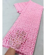 Latest Design Cord Lace African Guipure Embroidery Mesh Design Wedding S... - $159.44 CAD
