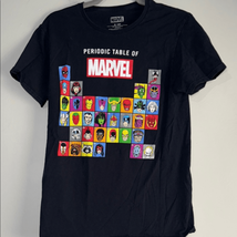 Marvel Black Short Sleeve Tee with Periodic Table Design - $8.82