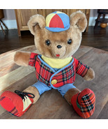 Vintage Dakin Buttons Teddy Bear Plush Learn To Dress 15&quot; Stuffed Toy Cl... - €10,59 EUR