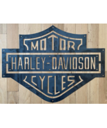 Harley Davidson Motorcycle Cut Steel Wall Sign Logo - BIG 29&quot;x 22&quot; - $1,332.99 MXN