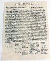 U.S. Declaration of Independence Historical Document on Antiqued Parchment Paper - £10.46 GBP