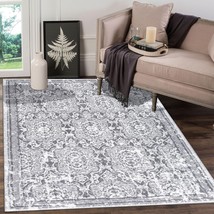Living Room Rug Vintage Shaggy Soft Laundry Rug Non Slip Kitchen Area Washable F - £69.22 GBP