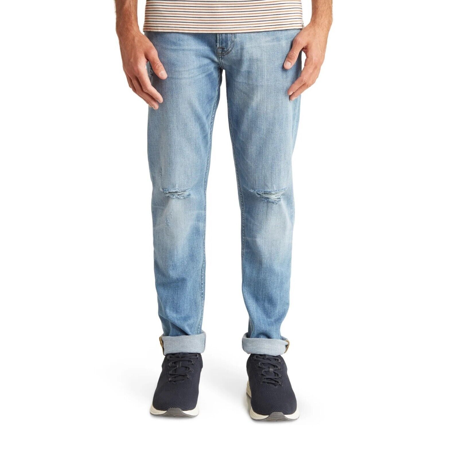 7 For All Mankind Clearance Sale Men&#39;s Paxtyn Skinny Jeans Distressed De... - $44.00