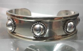 TAXCO .925 Sterling Silver w/ Brass Edge Cuff Bracelet - Free Shipping ! - $1,271.00 MXN