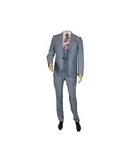 Men 3pc European Vested Suit WESSI  JVALINTIN Slim Fit JV22 Sky Blue One... - $205.38 CAD