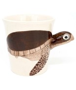 Sea Turtle 3D Coffee Tea Mug Cup 10 oz Ceramic Hand Painted Marine Ocean - £19.04 GBP
