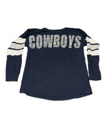 Dallas Cowboys Womens Raglan Glitter Spell Out Long Sleeve Shirt Small N... - £29.41 GBP