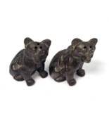 Vintage 1960&#39;s Bear Cub Shaped Metal Salt &amp; Pepper Shakers Grizzly Japan - $26.22