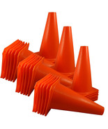 9&quot; INCH ORANGE CONES (SET OF 36) SPORTS AGILITY TRAFFIC FIELD ROAD SOCCE... - £41.69 GBP