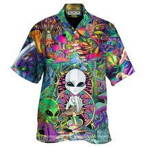 Mushroom Alien Trippy Hawaiian Shirt Gift For Men, S-5XL Us Size - £8.20 GBP+