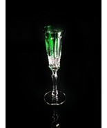 Faberge  Xenia  Green Cut to Clear Crystal Flute - £195.59 GBP