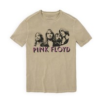John Varvatos Men&#39;s Pink Floyd Faces Graphic Crewneck T-Shirt Pebble Brown 2XL - £57.63 GBP