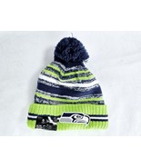 New! Seattle Seahawks New Era NFL Beanie Knit Cap Striped One Size Pom Pom - $16.99